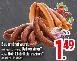 Edeka Bauernbratwurst, Debrecziner oder Hot-Chili-Debrecziner Angebot