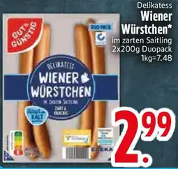 Edeka Gut & Günstig Delikatess Wiener Würstchen Angebot