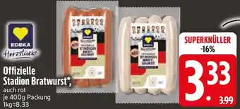Edeka EDEKA Herzstücke Offizielle Stadion Bratwurst Angebot