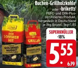 Edeka proFagus Buchen-Grillholzkohle oder -briketts Angebot
