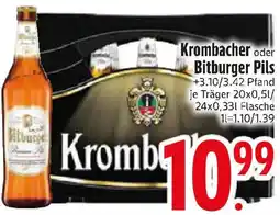 Edeka Krombacher oder Bitburger Pils Angebot