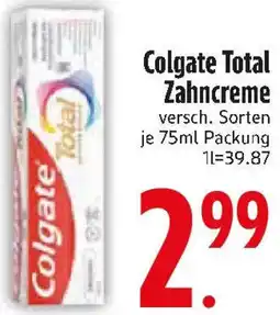 Edeka Colgate Total Zahncreme Angebot
