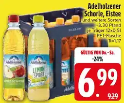 Edeka Adelholzener Schorle, Eistee Angebot