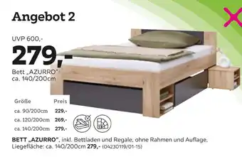 Mömax Bett „azurro“ Angebot
