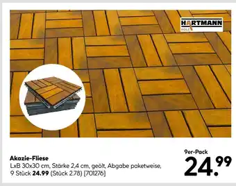 Hellweg Hartmann holz akazie-fliese Angebot