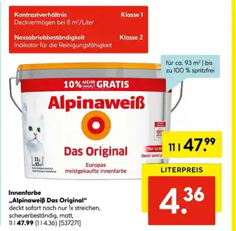 Hellweg Alpinaweiß innenfarbe „alpinaweiß das original“ Angebot