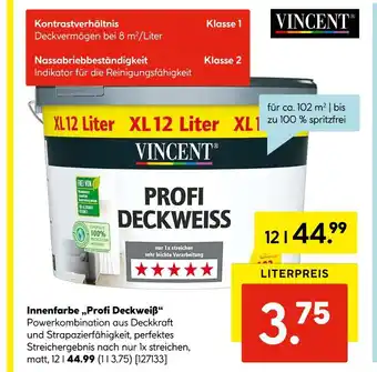 Hellweg Vincent innenfarbe „profi deckweiß“ Angebot