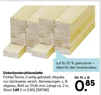 Hellweg Unterkonstruktionslatte Angebot