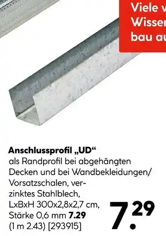Hellweg Anschlussprofil „ud“ Angebot