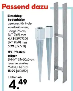 Hellweg Einschlagbodenhülse oder hv-pfostenträger Angebot
