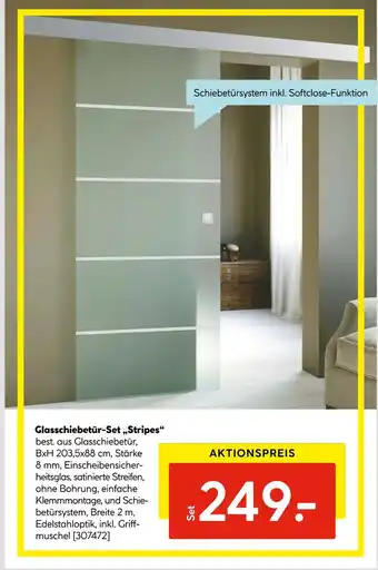 Hellweg Glasschiebetür-set „stripes“ Angebot