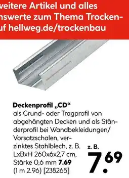 Hellweg Deckenprofil „cd“ Angebot