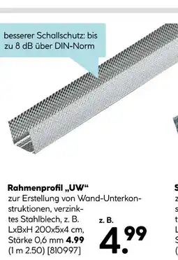 Hellweg Rahmenprofil „uw“ Angebot