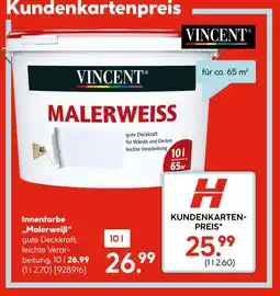 Hellweg Vincent innenfarbe malerweiss Angebot