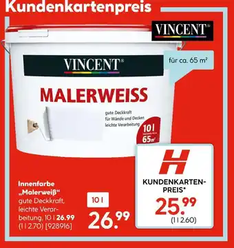 Hellweg Vincent innenfarbe malerweiss Angebot
