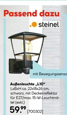 Hellweg Steinel außenleuchte l10 Angebot