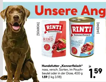 Hellweg Rinti hundefutter kennerfleisch Angebot