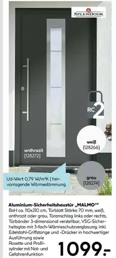 Hellweg Splendoor aluminium-sicherheitshaustür „malmo“ Angebot