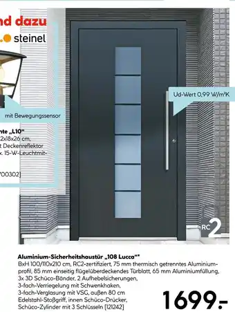 Hellweg Aluminium-sicherheitshaustür „108 lucca“ Angebot