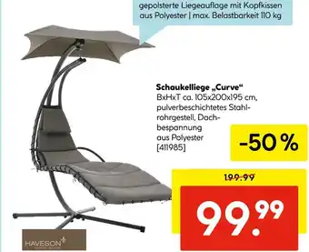 Hellweg Haveson schaukelliege „curve“ Angebot