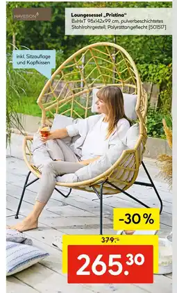 Hellweg Haveson loungesessel „pristina“ Angebot