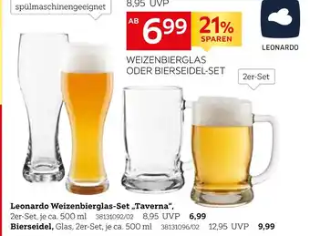 XXXLutz Leonardo weizenbierglas-set „taverna“ oder bierseidel Angebot