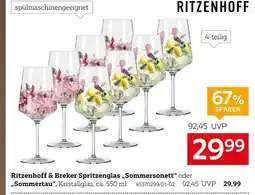 XXXLutz Ritzenhoff & breker spritzenglas „sommersonett“ oder „sommertau“ Angebot