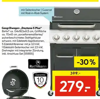 Hellweg Rothmann gasgrillwagen „daytona 5 plus“ Angebot