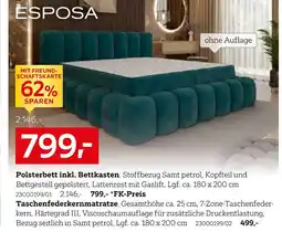 XXXLutz Esposa polsterbett inkl. bettkasten oder taschenfederkernmatratze Angebot