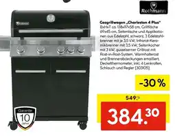 Hellweg Rothmann gasgrillwagen „charleston 4 plus“ Angebot