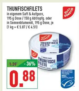 Marktkauf Gut&günstig thunfischfilets Angebot