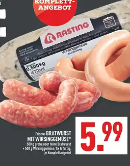 Marktkauf Rasting frische bratwurst mit wirsinggemüse Angebot