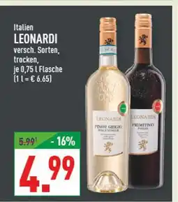 Marktkauf Leonardi pinot grigio delle venezie oder primitivo puglia Angebot