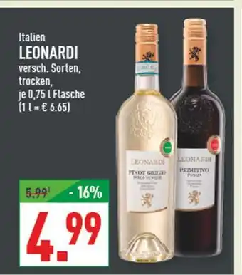 Marktkauf Leonardi pinot grigio delle venezie oder primitivo puglia Angebot