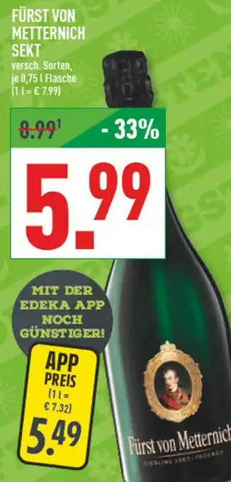 Marktkauf Fürst von metternich sekt Angebot