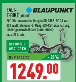Marktkauf Blaupunkt falt-e-bike henri Angebot
