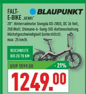 Marktkauf Blaupunkt falt-e-bike henri Angebot