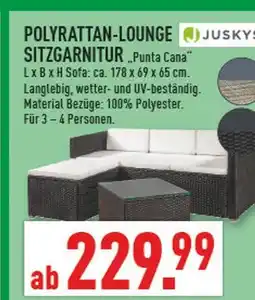 Marktkauf Juskys polyrattan-lounge sitzgarnitur „punta cana“ Angebot