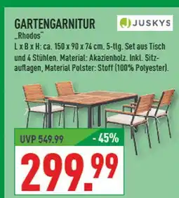 Marktkauf Juskys gartengarnitur rhodos Angebot