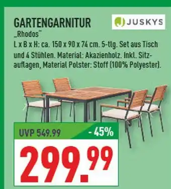 Marktkauf Juskys gartengarnitur rhodos Angebot