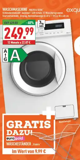Marktkauf Exquisit waschmaschine wa7014-020a Angebot