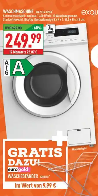 Marktkauf Exquisit waschmaschine wa7014-020a Angebot