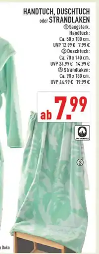 Marktkauf Handtuch, duschtuch oder strandlaken Angebot
