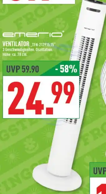Marktkauf Emerio ventilator Angebot