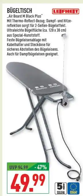 Marktkauf Leifheit „air board m black plus“ Angebot