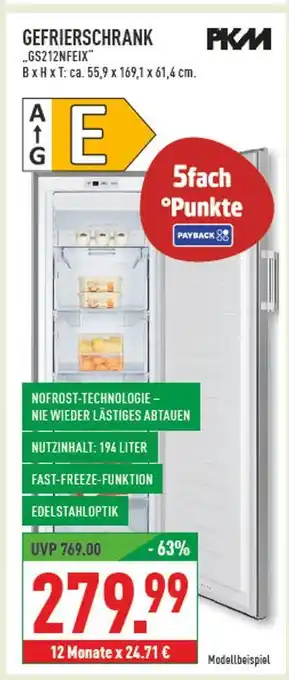 Marktkauf Pkm gefrierschrank Angebot