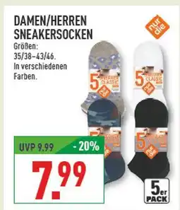 Marktkauf Nur die damen/herren sneakersocken Angebot