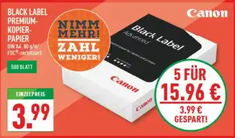 Marktkauf Canon black label premium-kopierpapier Angebot