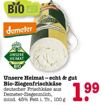 E-Center Unsere heimat bio-ziegenfrischkäse Angebot