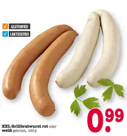 E-Center Xxl grillbratwurst rot oder weiß Angebot